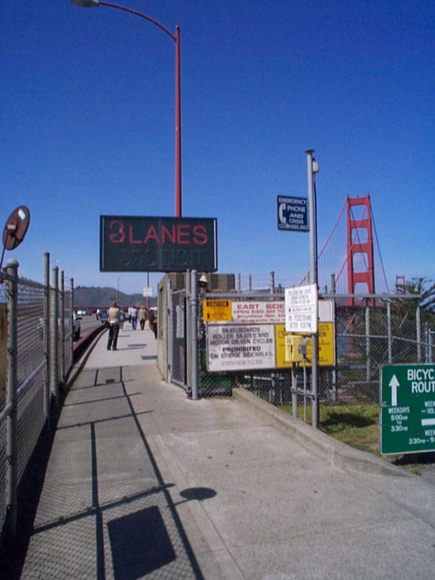 Access to the pedestrian lane.